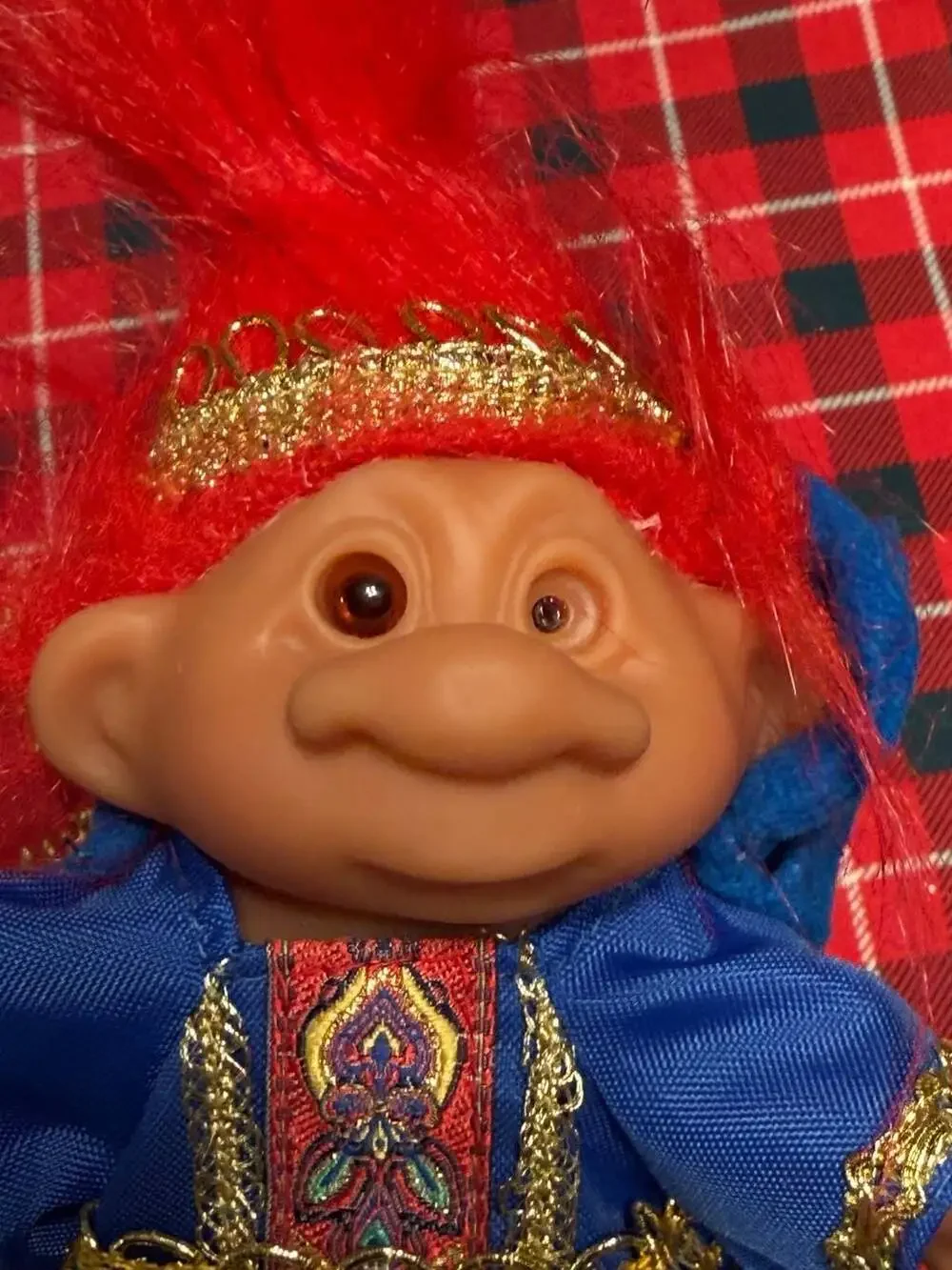 Vintage Troll Doll Collection Set of 5 Including Christmas Caroler and Wizard